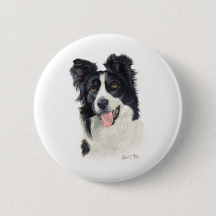 Border Collie 6 Cm Round Badge