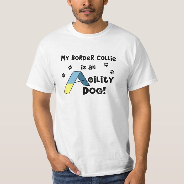 Border Collie Agility Dog T-Shirt (Front)