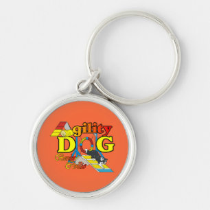 Border Collie Agility Key Ring