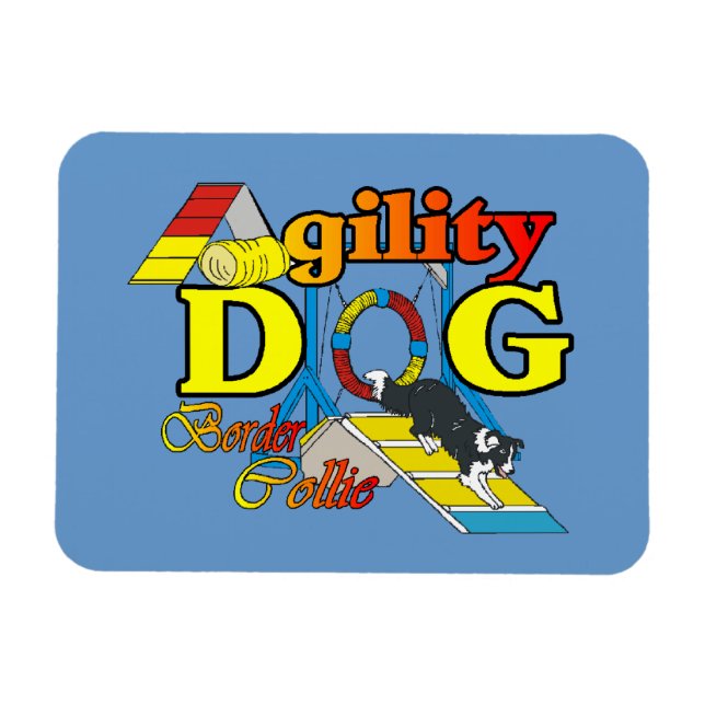 Border Collie Agility Magnet (Horizontal)