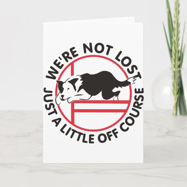 Border Collie Agility Off Course Card (Front)