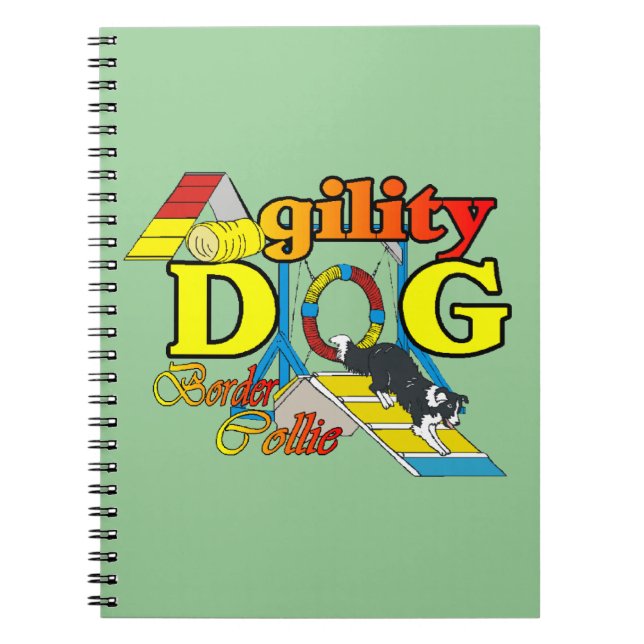 Border Collie Agility Spiral Notebook (Front)