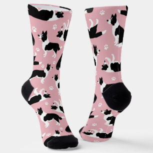 Border Collie and Paw Print Socks