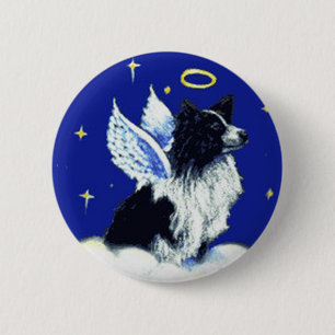 Border Collie Angel Pin