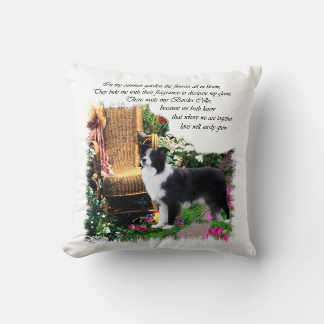 Border Collie Art Gifts Cushion (Front)