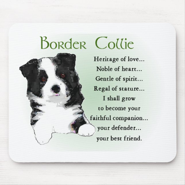 Border Collie Art Gifts Mouse Pad (Front)