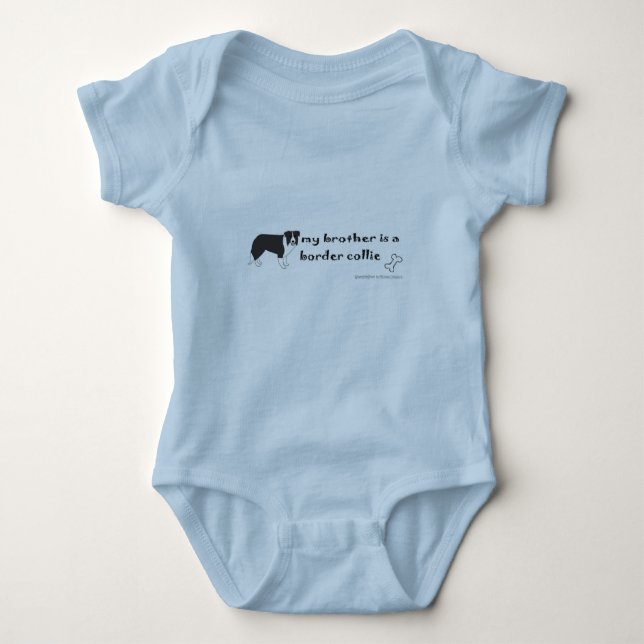 border collie baby bodysuit (Front)