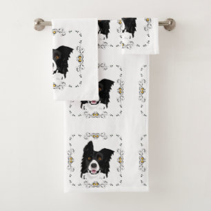 Border Collie Bath Towel Set