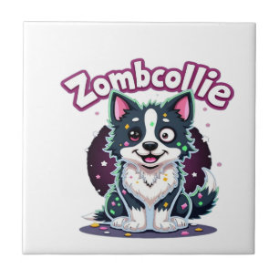 Border Collie BC Zombie Dog Halloween Essential T- Tile