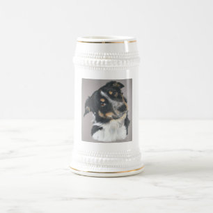 Border Collie Beer Stein