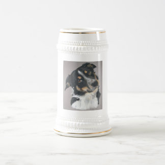 Border Collie Beer Stein