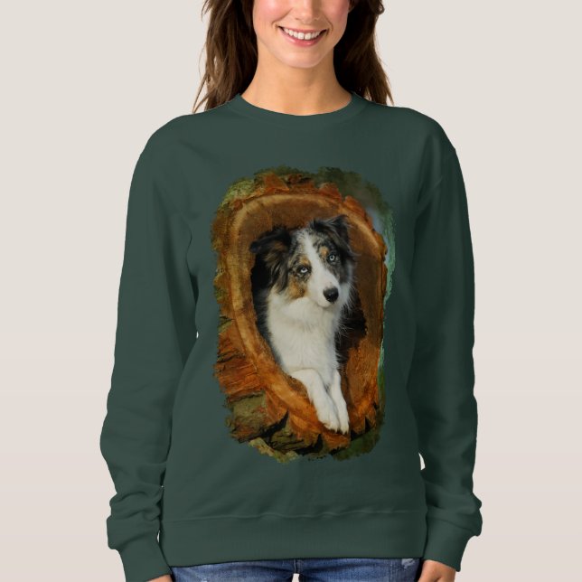 Border Collie Blue Merle Dog Animal Funny  classic Sweatshirt (Front)