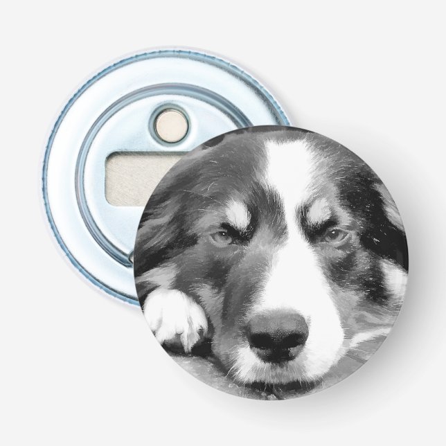 BORDER COLLIE BOTTLE OPENER (Front)