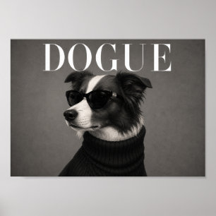 Border Collie Chic Fashion Dog Art Print
