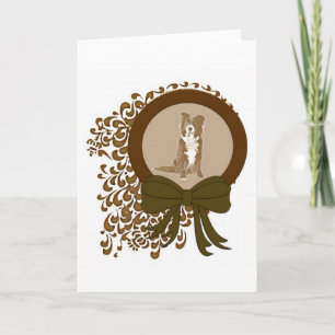 Border Collie Christmas Card