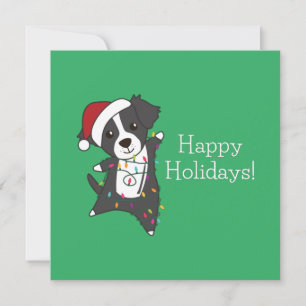 Border Collie Christmas Dog Winter Animals Dogs Invitation