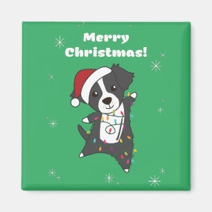 Border Collie Christmas Dog Winter Animals Dogs Ma Magnet