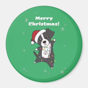 Border Collie Christmas Dog Winter Animals Dogs Ma Magnet