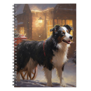 Border Collie Christmas Festive Season Notebook