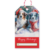 Border Collie Christmas Gift Tag