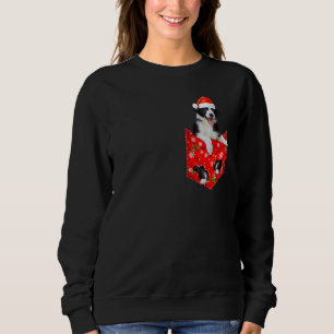 Border Collie Christmas Pocket for Border Collie Sweatshirt