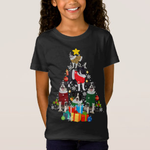 Border Collie Christmas Tree Ornament Decor Dog Lo T-Shirt