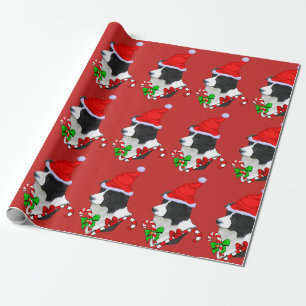 Border Collie Christmas Wrapping Paper