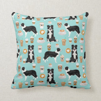 Border Collie Coffee dog pillow