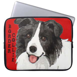 Border Collie Colour Block Laptop Sleeve
