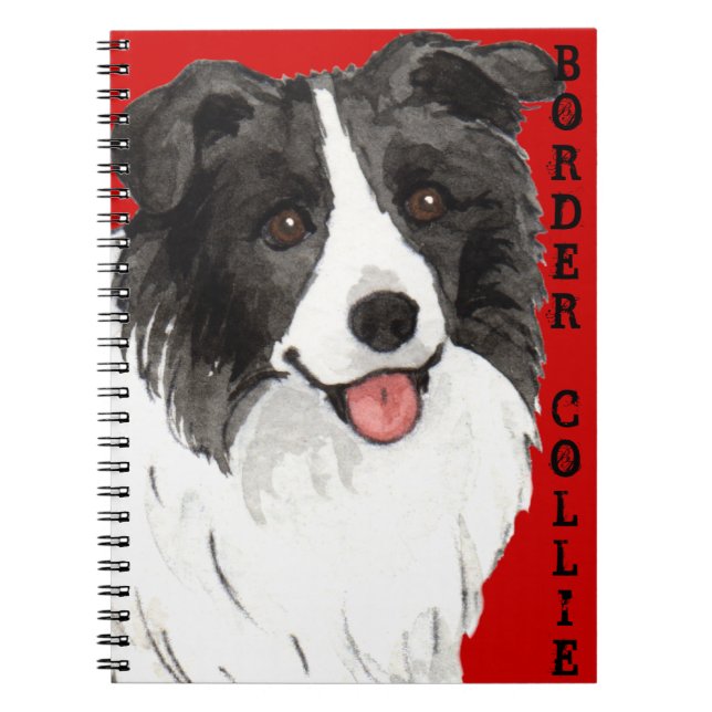 Border Collie Colour Block Notebook (Front)