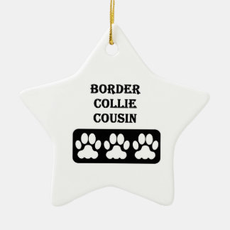 Border Collie Cousin Ceramic Tree Decoration