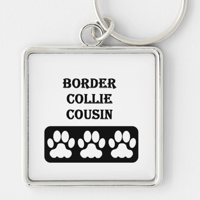 Border Collie Cousin Key Ring (Front)