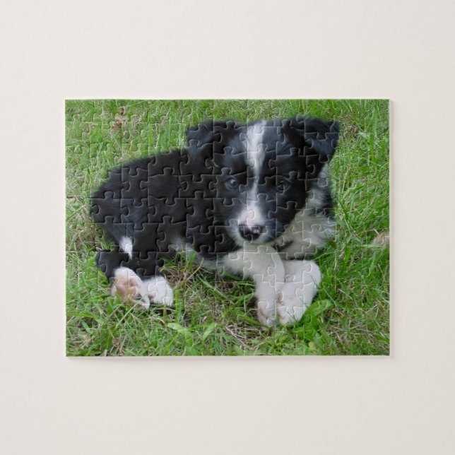 Border Collie Customisable Puzzle! Jigsaw Puzzle (Horizontal)