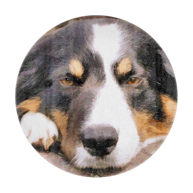 BORDER COLLIE CUTTING BOARD (Front)