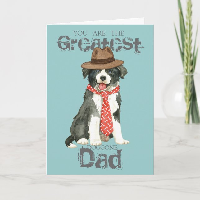 Border Collie Dad Card (Front)