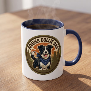 Border Collie Dad Coffee Mug BC Dog Dad Gift