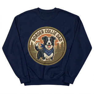 Border Collie Dad Crewneck   Dog Dad Gift Vintage Sweatshirt