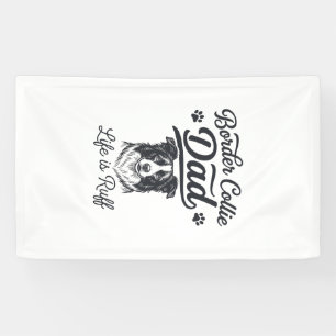 Border Collie Dad Life Is Ruff Vintage Shirt Desig Banner
