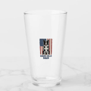 Border Collie Dad Patriotic Vintage Dog Shirt Desi Glass