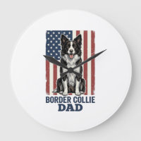 Border Collie Dad Patriotic Vintage Dog Shirt Desi