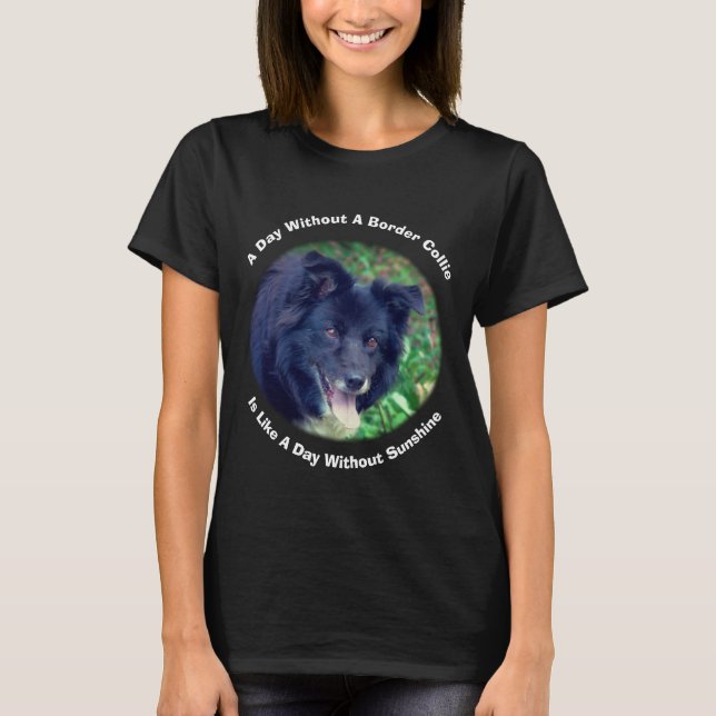Border Collie Day Without   T-Shirt (Front)