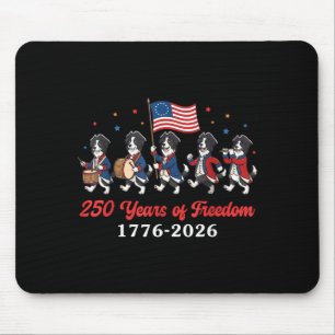 Border Collie Dog 250 Yrs Of Dom 1776 2026 Patriot Mouse Pad