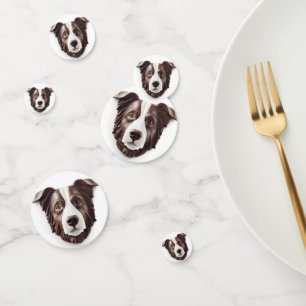 Border Collie Dog 3D Inspired Confetti