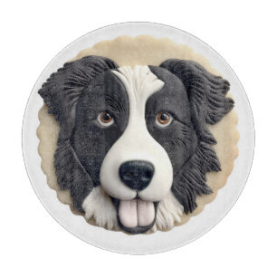 Border Collie Dog 3D Inspired Cutting Board
