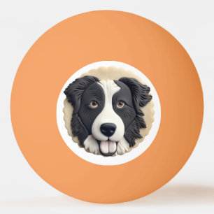 Border Collie Dog 3D Inspired  Ping Pong Ball