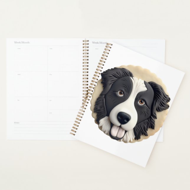 Border Collie Dog 3D Inspired  Planner (Display)