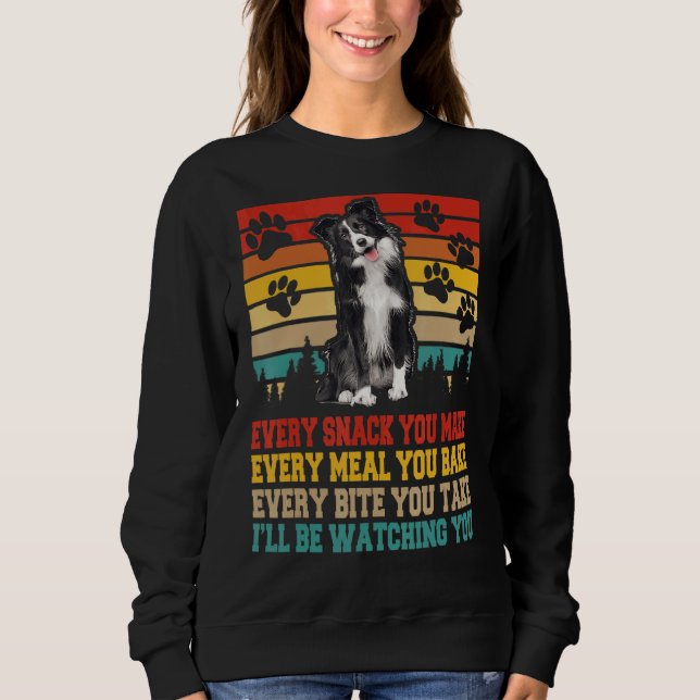 Border Collie Dog  Activities Matching Dog Sweatshirt (Front)