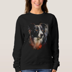 Border Collie Dog Australian Shepherd Graffiti Art Sweatshirt