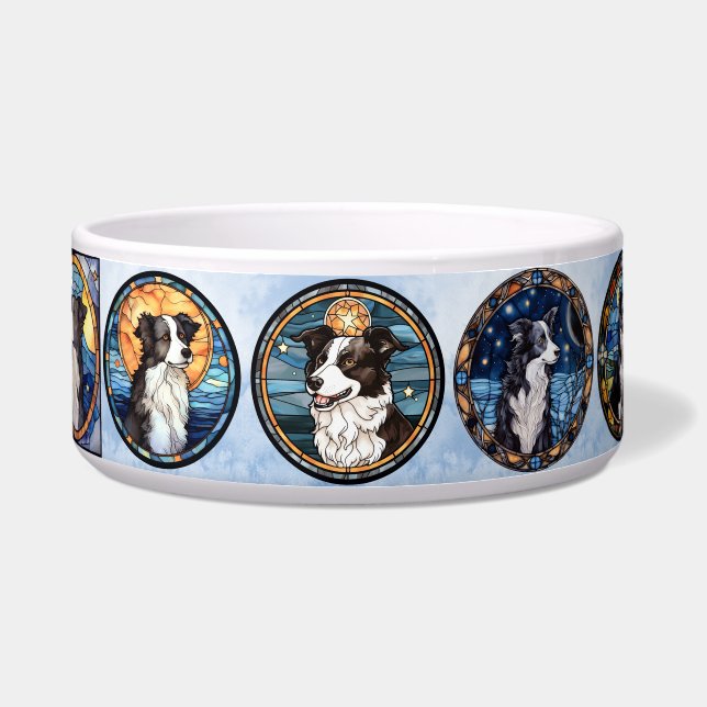 Border Collie Dog Bowl (Front)