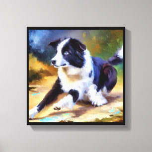 Border Collie Dog Canvas Print